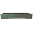 Pot à bonsaï rectangulaire bleu sarcelle de Reiho - 473 x 330 x 70 mm
