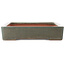 Rectangular teal bonsai pot by Reiho - 473 x 330 x 70 mm