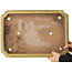 Maceta rectangular amarilla para bonsái de Reiho - 475 x 328 x 65 mm