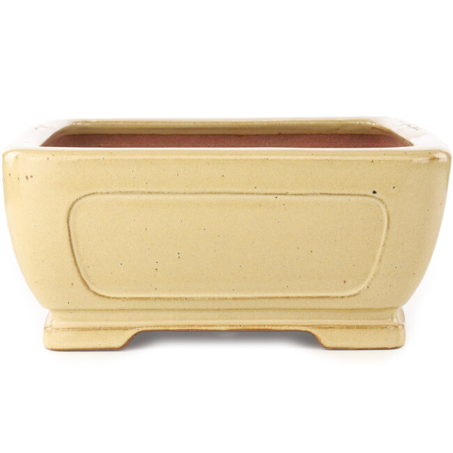 Rechthoekige beige bonsai pot van Reiho - 410 x 318 x 137 mm