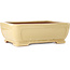 Maceta rectangular beige para bonsái de Reiho - 410 x 318 x 137 mm