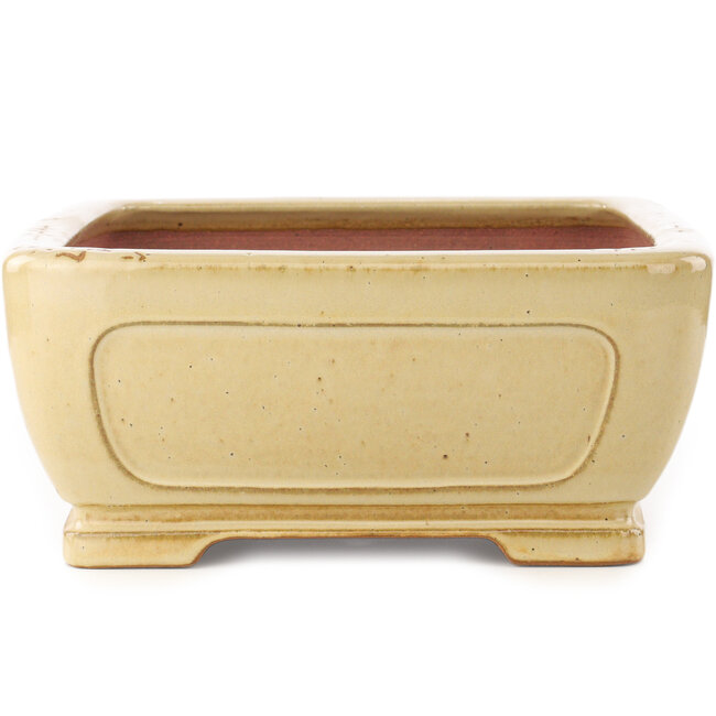 Vaso bonsai rettangolare beige di Reiho - 410 x 318 x 137 mm
