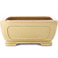 Rectangular beige bonsai pot by Reiho - 410 x 318 x 137 mm