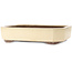 Maceta rectangular para bonsái en color blanco roto de Yamaaki - 413 x 320 x 95 mm