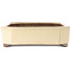 Maceta rectangular para bonsái en color blanco roto de Yamaaki - 413 x 320 x 95 mm