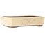 Maceta rectangular para bonsái en color blanco roto de Yamaaki - 413 x 320 x 95 mm
