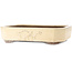 Maceta rectangular para bonsái en color blanco roto de Yamaaki - 413 x 320 x 95 mm