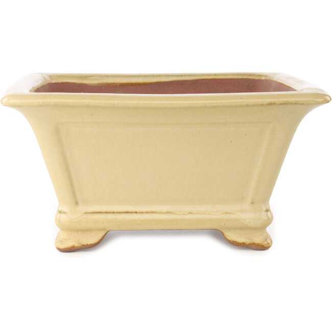 Vaso bonsai quadrato beige di Reiho - 290 x 285 x 145 mm