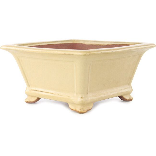 Vaso bonsai quadrato beige di Reiho - 290 x 285 x 145 mm