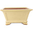 Square beige bonsai pot by Reiho - 290 x 285 x 145 mm