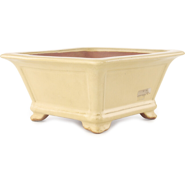 Vierkante beige bonsai pot van Reiho - 290 x 285 x 145 mm