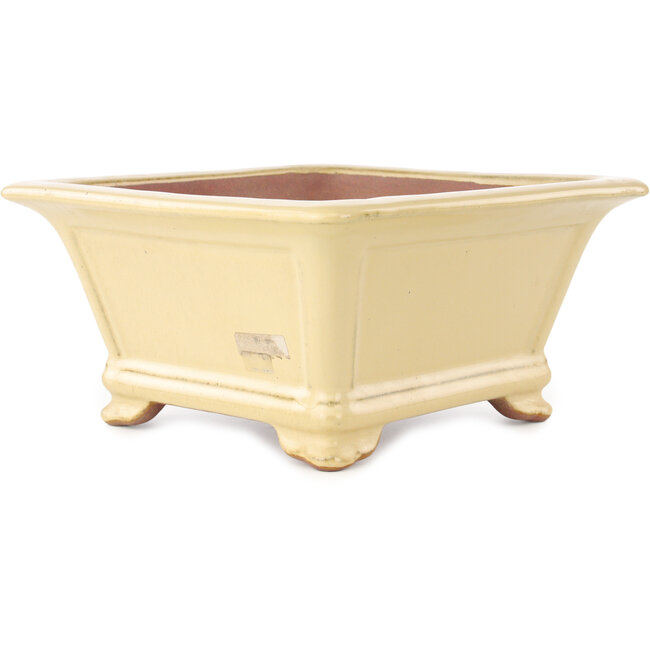 Vierkante beige bonsai pot van Reiho - 290 x 285 x 145 mm