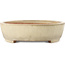 Oval off-white bonsai pot by Yamafusa - 410 x 315 x 85 mm