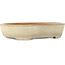 Oval off-white bonsai pot by Yamafusa - 410 x 315 x 85 mm