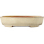 Oval off-white bonsai pot by Yamafusa - 410 x 315 x 85 mm
