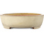 Oval off-white bonsai pot by Yamafusa - 410 x 315 x 85 mm