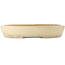 Ovale witte craquelé bonsaipot - 612 x 490 x 105 mm