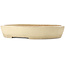 Ovale witte craquelé bonsaipot - 612 x 490 x 105 mm