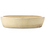 Ovale witte craquelé bonsaipot - 612 x 490 x 105 mm