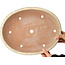 Oval off-white bonsai pot by Yamafusa - 410 x 315 x 85 mm