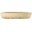 Ovale witte craquelé bonsaipot - 612 x 490 x 105 mm