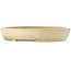 Ovale witte craquelé bonsaipot - 612 x 490 x 105 mm