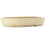 Ovale witte craquelé bonsaipot - 612 x 490 x 105 mm