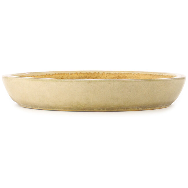 Ovale beige bonsai pot van Koyou - 550 x 460 x 75 mm