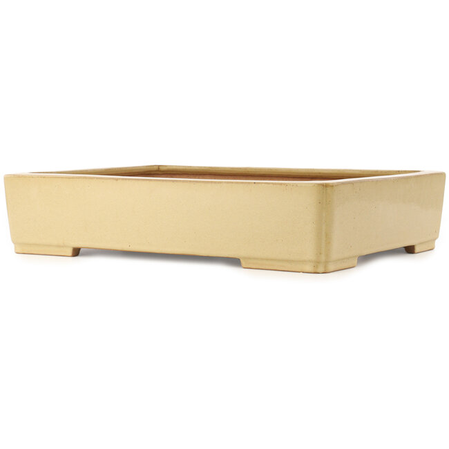Vaso bonsai rettangolare beige di Reiho - 540 x 395 x 114 mm