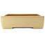 Rectangular beige bonsai pot by Reiho - 540 x 395 x 114 mm