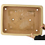 Rectangular beige bonsai pot by Reiho - 540 x 395 x 114 mm