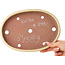 Ovale beige bonsai pot van Reiho - 247 x 177 x 27 mm
