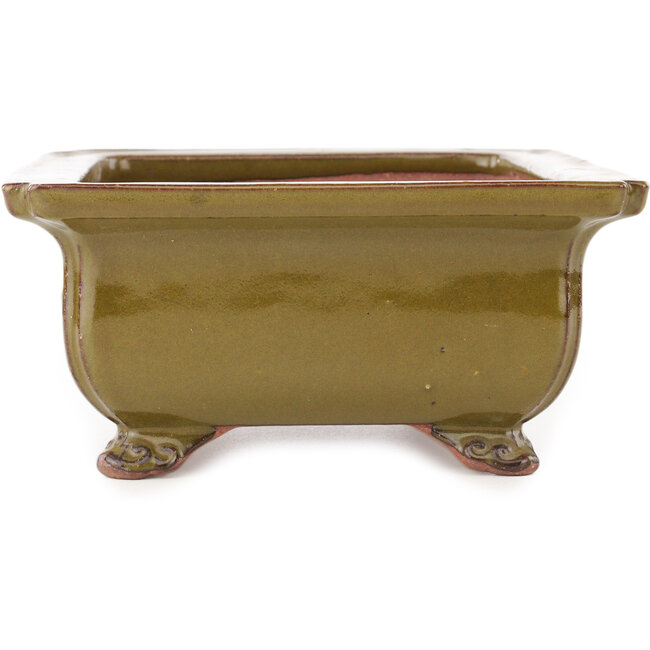Rechthoekige bruine bonsai pot van Reiho - 247 x 185 x 85 mm