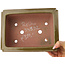 Maceta rectangular marrón para bonsái de Reiho - 247 x 185 x 85 mm