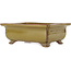 Rectangular brown bonsai pot by Reiho - 250 x 185 x 85 mm