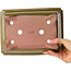 Maceta rectangular marrón para bonsái de Reiho - 250 x 185 x 85 mm