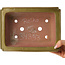 Rectangular brown bonsai pot by Reiho - 250 x 185 x 85 mm