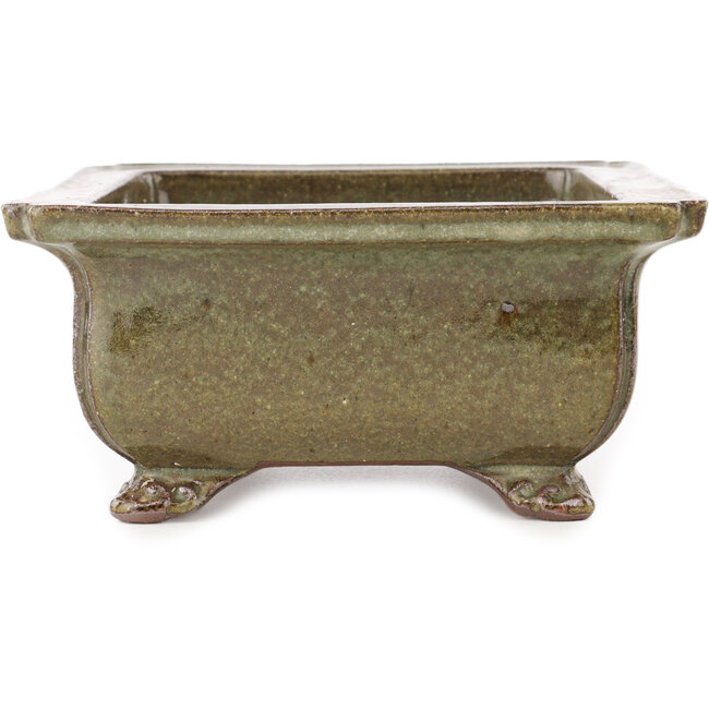 Pot à bonsaï rectangulaire marron de Reiho - 250 x 187 x 85 mm