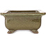 Rectangular brown bonsai pot by Reiho - 250 x 187 x 85 mm
