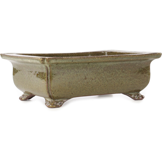 Rechthoekige bruine bonsai pot van Reiho - 250 x 187 x 85 mm