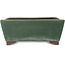 Rectangular green bonsai pot by Yamaaki - 293 x 225 x 117 mm