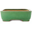 Rectangular green bonsai pot by Yamafusa - 372 x 285 x 90 mm