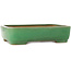 Rectangular green bonsai pot by Yamafusa - 372 x 285 x 90 mm