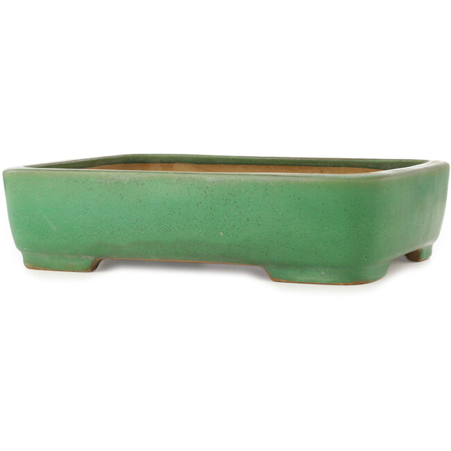 Rechthoekige groene bonsai pot van Yamafusa - 372 x 285 x 90 mm