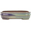 Pot à bonsaï rectangulaire violet et bleu de Reiho - 190 x 145 x 45 mm