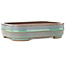 Pot à bonsaï rectangulaire violet et bleu de Reiho - 190 x 145 x 45 mm