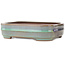 Pot à bonsaï rectangulaire violet et bleu de Reiho - 190 x 145 x 45 mm
