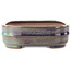 Maceta rectangular para bonsái de color morado y azul de Reiho - 190 x 145 x 45 mm