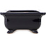 Maceta rectangular azul oscuro para bonsái de Reiho - 248 x 190 x 87 mm