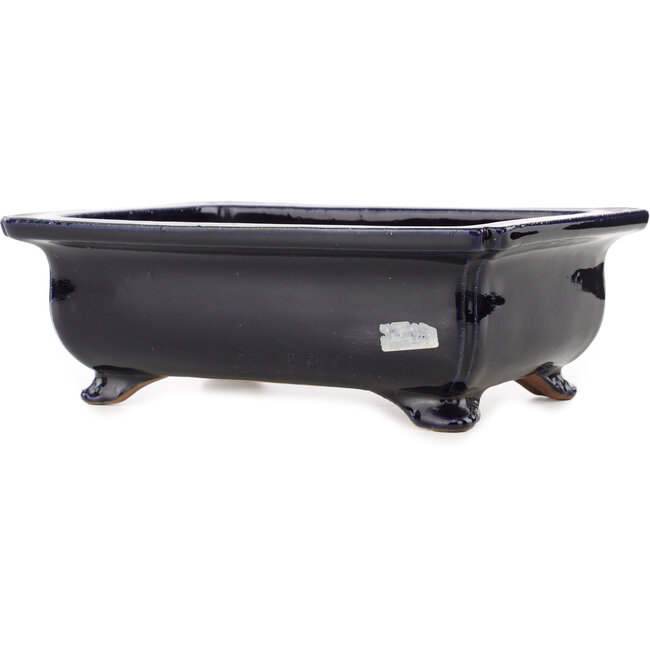 Vaso bonsai rettangolare blu scuro di Reiho - 248 x 190 x 87 mm